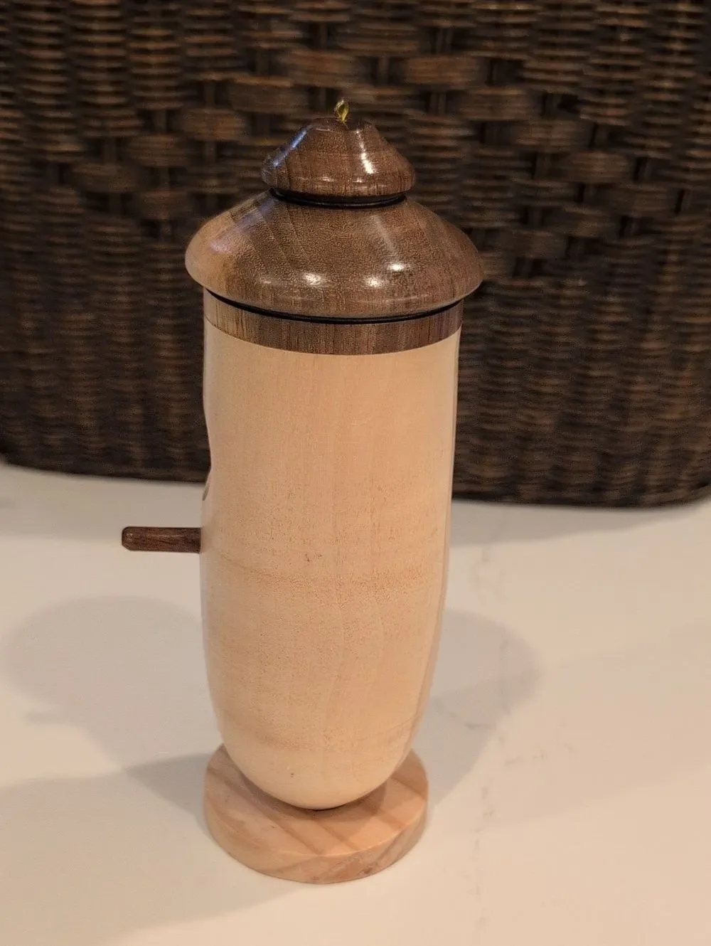 Natural Wood 2-Tone Hummingbird Bird House Handmade